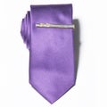 Purple tie on a white background Royalty Free Stock Photo