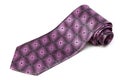 Purple tie on white background Royalty Free Stock Photo