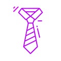 A purple tie with a white background Royalty Free Stock Photo