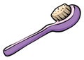Purple toothbrush, illustration, vector