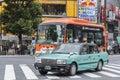 Purple Toyota Crown Taxi Shibuya Tokyo