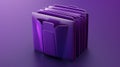 Purple trash folder icon
