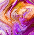 Purple Tree Ring Acrylic Pour Painting Royalty Free Stock Photo