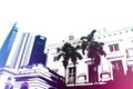 Purple Trendy and Modern City Life Abstract Royalty Free Stock Photo