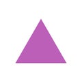 purple triangle basic shapes, geometric triangle icon, 2d shape symbol triangle Royalty Free Stock Photo