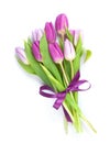 Purple tulips bouquet Royalty Free Stock Photo