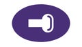 Purple USB Key Icon for Secure Data Device Access, vector design Generative AI Royalty Free Stock Photo