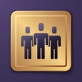 Purple Users group icon isolated on purple background. Group of people icon. Business avatar symbol - users profile icon