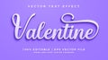 Valentine editable text effect template