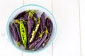 Purple vegetable peas