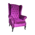 Purple velvet sofa isolated on white background Royalty Free Stock Photo