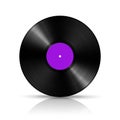 Purple vinyl record isolated on white background Royalty Free Stock Photo
