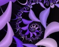 Purple violet flower fractal shapes abstract web bacground and texture Royalty Free Stock Photo