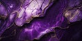 Purple violet marble stone with gold vein. Vivid graphite texture geode wallpaper background.