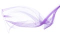 Purple Violet Organza fabric flying in curve shape, Piece of textile blue sky organza fabric throw fall in air. White background Royalty Free Stock Photo