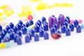 PURPLE (VIOLET) PILLS CLOSE UP Royalty Free Stock Photo