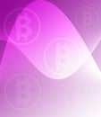 Purple Violet Pink Abstract Bitcoin Concurrency Background Conceptual