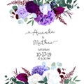 Purple and violet rose, white and deep blue hyrangea, astilbe, a Royalty Free Stock Photo