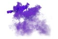 Purple and violet smoke isolated on white background Royalty Free Stock Photo