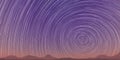 Purple violet space swirling beautiful galaxy skyscape. Stargaze background. Night sky spinning stars trail texture. Stargazing Royalty Free Stock Photo