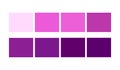 Purple, Violet Table colour shades and Ligths for cartoon design. Template to pick color swatches Royalty Free Stock Photo