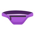 Purple waist bag icon, cartoon style Royalty Free Stock Photo