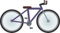 Purple walking bike illustration on white background