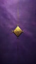 Purple and Gold Wall With Cross Royalty Free Stock Photo