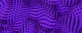 Purple wall of cubes with optical illusion background