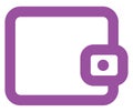 Purple wallet, icon icon