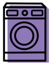 Purple washing machine, icon