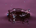 Purple water drop splash Royalty Free Stock Photo