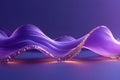 AI generated-A purple wave with gold accents