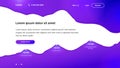 Purple Wavy background for Landing page template. Royalty Free Stock Photo