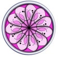 Purple Website Button with 3D Floral Design Royalty Free Stock Photo