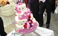 Purple wedding cake Royalty Free Stock Photo