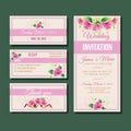 Purple wedding Invitation template Royalty Free Stock Photo