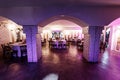 Purple wedding reception uplighting Royalty Free Stock Photo