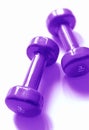Purple weights Royalty Free Stock Photo