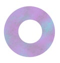 Purple Wheel ring donut circular geometric shape frame grung texture illustration