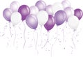 Purple and White Balloons