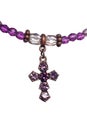 Purple and white crucifix