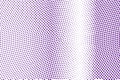 Purple white dotted halftone. Halftone background. Smooth vertical dotted gradient.