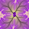 Purple white leaf fractal lights texture and background Royalty Free Stock Photo