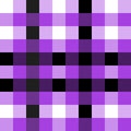 PURPLE and white Scotland textile seamless pattern. Fabric check tartan plaid. Abstract geometric background for cloth Royalty Free Stock Photo