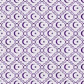 Purple and White Star and Crescent Symbol Tile Pattern Repeat Ba