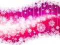 Purple winter background & snowflakes. EPS 8