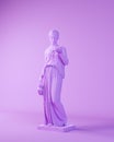 Purple Woman Goddess Hebe Goddess of Youth Dress Long Gown Lavender Beauty Royalty Free Stock Photo