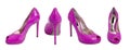 Purple women high heel women shoe
