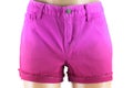 Purple women jeans shorts. Royalty Free Stock Photo